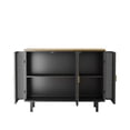 thumbnail image 3 of Kitchen Sideboard Buffet Cabinet, 40.35" Freestanding Accent Storage Cabinet with 3 Hollow Doors, 3 of 7