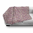 thumbnail image 3 of Chevron Soft Flannel Fleece Throw Blanket, Patchwork Design Inspired Geometric Composition with Stars Circles and Triangles, Cozy Plush for Indoor and Outdoor Use, 50" x 70", Multicolor, by Ambesonne, 3 of 6