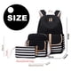 thumbnail image 2 of Juego de 3 mochilas para mujeres, adolescentes y niñas, bolsa de libros de gran capacidad con puerto de carga USB, linda mochila de lona ligera, mochila a rayas, mochila de viaje para computadora, 2 of 6