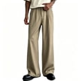 thumbnail image 2 of Men Big Tall 4-Way Stretch Double Pleated Microfiber Business Slacks S-XL, 2 of 7