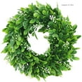 thumbnail image 2 of Clearance Items Artificial Greenery Front Door Wreath – Lifelike Buxus Sinica Hanging Garland for Spring, Summer, Wedding, Home, Window, & Wall Decoration, 2 of 2