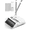 White, variant on BIMZUC Broom and Dustpan Set for Home, Dustpan & Broom w/Comb, 51" Long Handle, Cyan Cleaning Tools