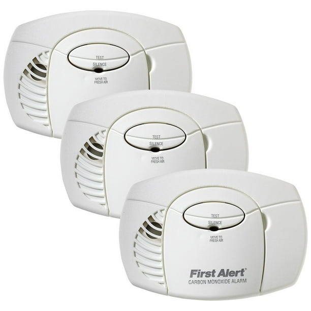 First Alert CO400 Carbon Monoxide Detector, Battery Operated, 3Pack