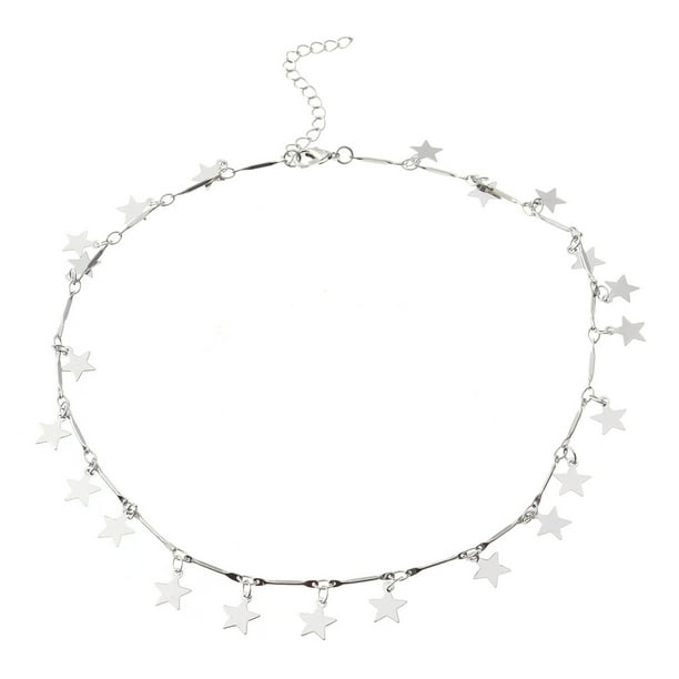 PTOOTP Gargantilla Bohemia para mujer, cadena con forma de estrella, collar, joyería para mujer