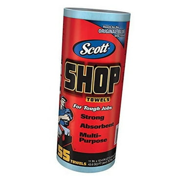 Scott 75130 Shop Towels, Blue, 55 Count
