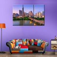 thumbnail image 4 of TISHIRON 3PCS Framed Canvas Wall Art Set,36"x24" Downtown on The Colorado River Canvas Art Decor, 4 of 7