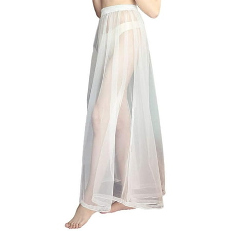 XD-Petticoat Women Petticoat Gatherer Dress Underskirt Save Bride From Toilet Bridal Gown Buddy Partner Gather Skirt Slip Accessories  95cm  White*1