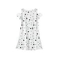 thumbnail image 6 of XADYUY Girls Sleeveless Dresses Casual A-Line Sleeveless Toddler Skater Polka Dot Basic Crew Neck Swing kids sundresses girls 4-16,White 5-6 Years, 6 of 6