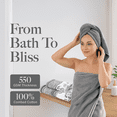 thumbnail image 4 of Modern Threads Ophelia 6-Piece Cotton Bath Towel Set, Stone, 4 of 17