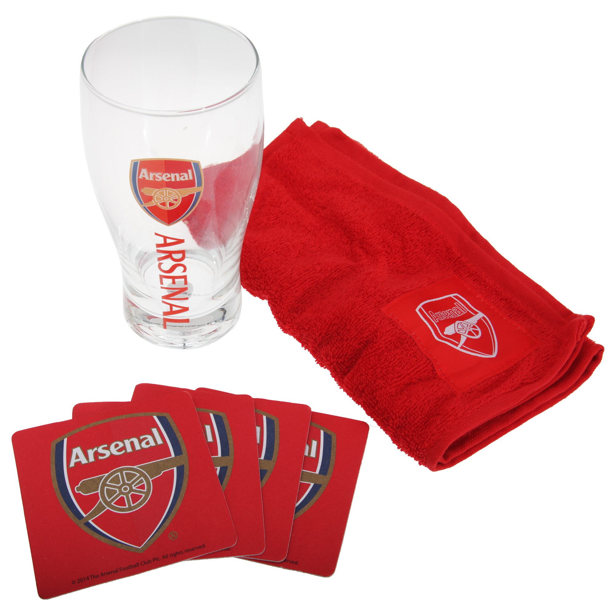Pint Glass, Towel & Beer Mats AC Milan Official Wordmark Mini Football Bar Set Pint Glass, Towel & Beer Mats AC Milan Official Wordmark Mini Football Bar Set
