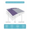 thumbnail image 5 of Quilts Twin XL Size, Purple Grey Soft Comforter Bedding Set for Bed, Modern White Graffiti Square Smear Texture Lightweight Quilted Bedspread with Pillow Cover(2 Pieces) for All Season, 68x98 Inch, 5 of 6