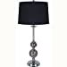 thumbnail image 3 of ORE International 31142 Victorian Style Glass Table Lamp, Silver and Black, 3 of 3