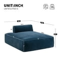 thumbnail image 6 of 72" Extra Wide Modular Sofa Bed with High-Density Foam for Living Room, Dark Blue + Right-handed, 6 of 15