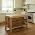 thumbnail image 3 of Tribesigns 55.1" Kitchen Island with Seating & Storage Shelves for Kitchen & Dining Room, 3 of 11