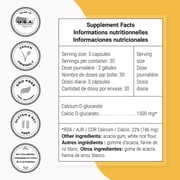 SuperSmart Calcium D-Glucarate 1500mg per Day (High Strength) - Calcium Supplement | Non-GMO & Gluten Free - 90 Vegetarian Capsules