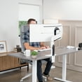 thumbnail image 2 of Single White Ultra Wide Monitor Pneumatic Spring Desk Mount, Max VESA 200x100, 2 of 7