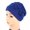 Blue, variant on Meidiya Women Turban Flower Caps Vintage Cotton Beanie Headscarf Elastic Headwrap Hat Chemo Beanie Hat