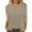 Khaki, variant on FAIWAD Sweaters for Women 3/4 Sleeve Crew Neck Button Pullover Loose Casual Lightweight Blouses