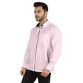 thumbnail image 4 of Bestman Solid Formal Shirt For Mens Button Down Shirt Front Patch Pocket Office Wear, 4 of 7
