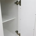 thumbnail image 3 of Trento 61" Double Round Sink Solid Wood Vanity in White/White Quartz Stone, 3 of 15