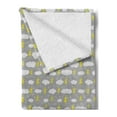 thumbnail image 2 of Grey and Yellow Soft Flannel Fleece Throw Blanket, Deluge of Rain Stormy Sky Elements Moody Bad Weather Day, Cozy Plush for Indoor and Outdoor Use, 60" x 80", Pale Grey Yellow, by Ambesonne, 2 of 5