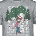 thumbnail image 2 of Teelocity Bob Ross Christmas Tree Hug Graphic T-Shirt (Athletic Dark Green Trees, Medium), 2 of 3