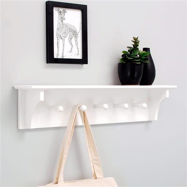 Floating Coat And Hat Wall Shelf Rack Storage 5 Pegs Hook 24 Black Com - Hat Wall Rack Floating Coat And Hat Wall Shelf Rack Storage 5 Pegs Hook 24 Black Com - Hat Wall Rack