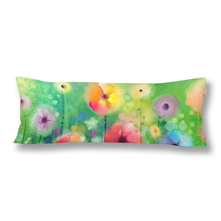 GCKG Spring Flower Seasonal Nature Body Pillow Covers Pillowcase 20x60 ...