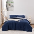 thumbnail image 2 of Queen Comforter Set All Season Reversible Bed Set with 2 Pillow Cases 3 Pieces Bedding Sets Down Alternative Blue/Gray Comforters, 2 of 8