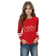 thumbnail image 4 of Sentuca Cute Girls Love Theme T Shirts, Comfortable Long Sleeve Crewneck T Shirts, Soft Holiday Tees Size 5 Years, 4 of 5