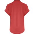 thumbnail image 4 of Xuboway Cotton linen tops for women Button Down Linen Shirt Short Sleeve Summer Casual Button Down V Neck Comfy Trendy Business Work Blouses, 4 of 4