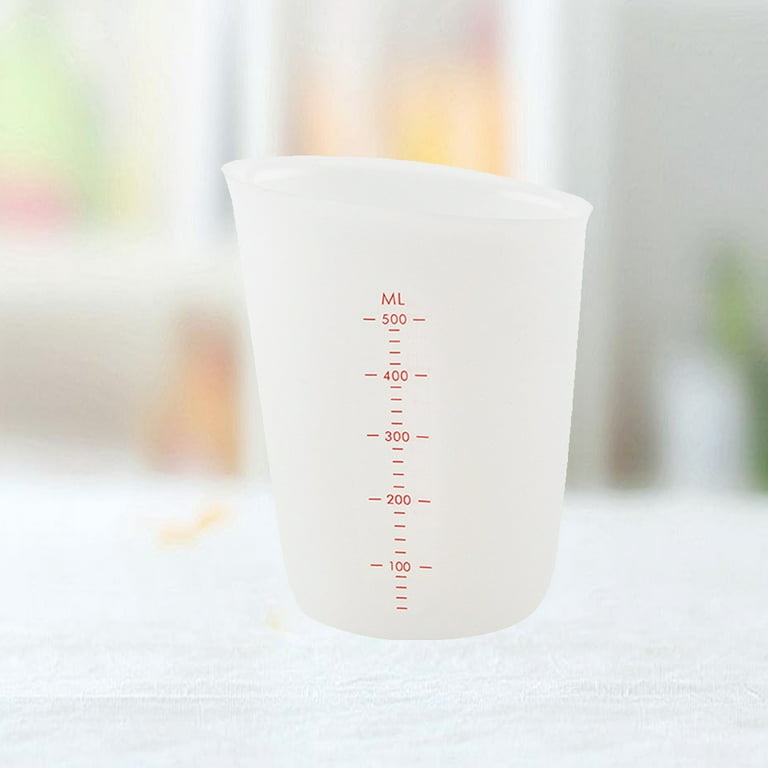 Measuring Cup Cups Liquid Clear Scale Silicone Graduated  Containergraduations White Set Large 