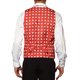 thumbnail image 3 of Chaleco sin mangas de ajuste slim para hombres, patrón de lunares, color rojo M, 3 of 5