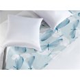 thumbnail image 2 of Wings of Spring Bed Runner, Oversimplified Butterfly Silhouettes Bitoned Pattern Soft Colors, Decorative Accent Bedding Scarf for Hotels Homes & Guest Rooms, Queen, Soft Blue Off White, by Ambesonne, 2 of 3