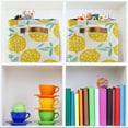 thumbnail image 7 of FREEAMG Summer Lemon Storage Basket, Durable Canvas Organizer With Handles Large Collapsible Storage Bins Boxes for Home Office - 2 Pack, 7 of 7
