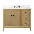 thumbnail image 2 of Vanity Art 42" Bathroom Vanity with Sink and Engineered Marble Top, Freestanding Storage Cabinet with 2 Drawers, 1 Shelf and Flip Down Tray, 2 of 8