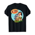 thumbnail image 1 of Men'S Black Cotton Patterned Jazz Style Saxophone Design with Colorful Notes Printed pattern short-sleeved shirt, 1 of 5