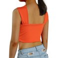 thumbnail image 3 of SUNSIOM Women's Criss Cross Tank Tops, Sleeveless Solid Color Cutout Crop Tops, 3 of 9