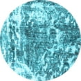 thumbnail image 1 of Ahgly Company Indoor Round Persian Light Blue Traditional Area Rugs, 5' Round, 1 of 4