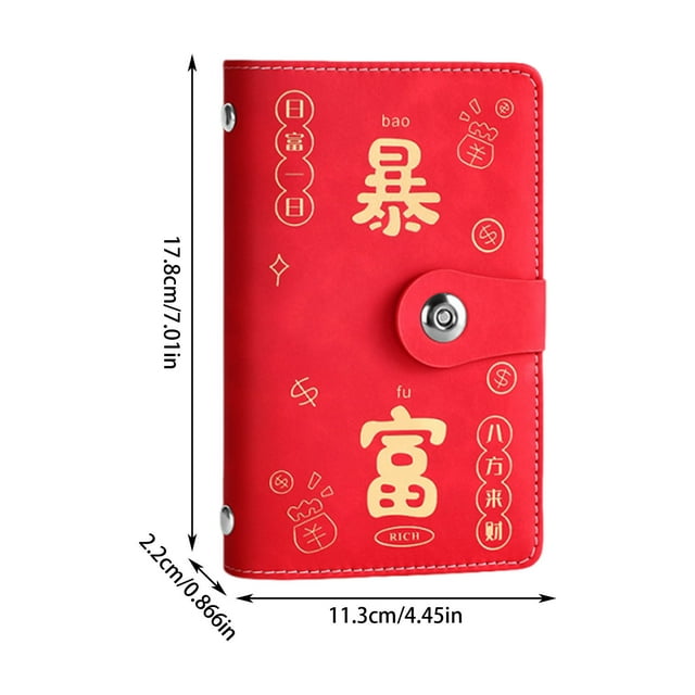 Instant Moneyed Savings Book Cash Savings Book 10000 Yuan Magnetic Snap Wallet Large Capacity Merely for Money Storage