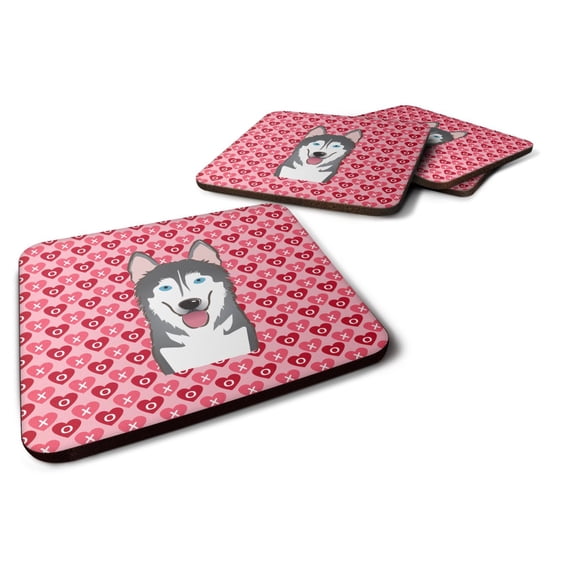 Carolines Treasures BB5288FC Alaskan Malamute Foam Coaster Set of 4 3 1/2 x 3 1/2 multicolor