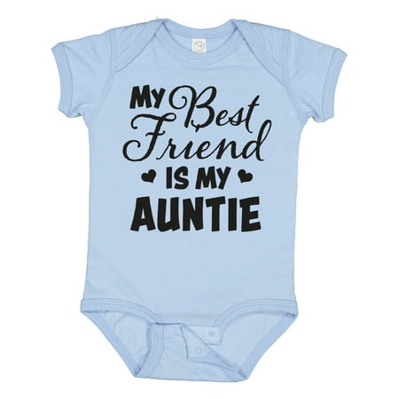

Inktastic My Best Friend is My Auntie with Hearts Gift Baby Boy or Baby Girl Bodysuit