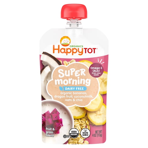 Happy Tot, Stage 4 Baby Food, Bananas & Dragonfruit, 4 oz. Pouch