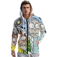 thumbnail image 2 of Rick And Morty Jacket Casual Oversized Hoodie Stylish Zipper Hooded Sweatshirt Warm Loose Outerwear 4XL, 2 of 8
