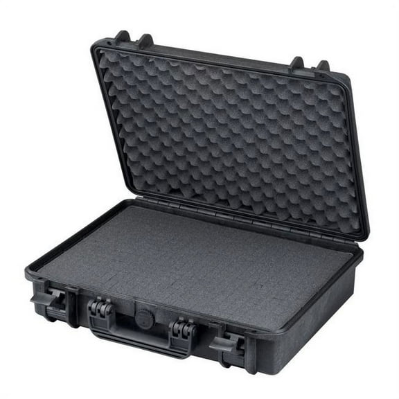 Max MAX465H125S.079 18.30 x 13.20 x 5 in. Outdoor Case with Cubed Foams, Black