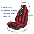 thumbnail image 3 of Wukai Nautical American Flag Full Set Car Seat Covers with Soft Padding Universal Auto Front Seats Protector and Cushion Mat, 3 of 5