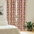 thumbnail image 2 of Ambesonne Abstract Curtains, Retro Modern Vibrant, Pair of 28"x84", Multicolor, 2 of 5
