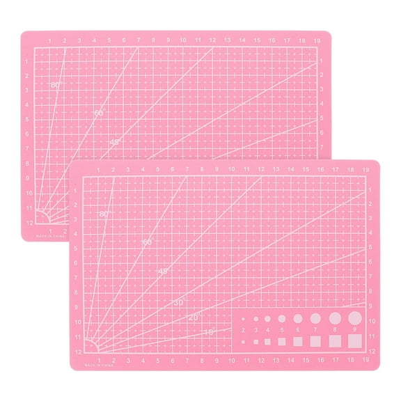 SOPOTUTU Large Self Healing Cutting Mat for Sewing and Crafts with Precision Grid Lines Durable ABS Material Pink