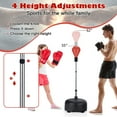 thumbnail image 4 of Costway Sac de Frappe Autoportant avec Support Gants de Boxe pour Adultes Enfants Ajustable Rouge, 4 of 10