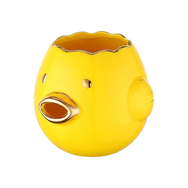 Lindo divisor de de huevo, divisor de filtro de huevo auxiliar para hornear, separador de huevo de cerámica, accesorios de cocina para panadería Amarillo Sunnimix Separador de huevos